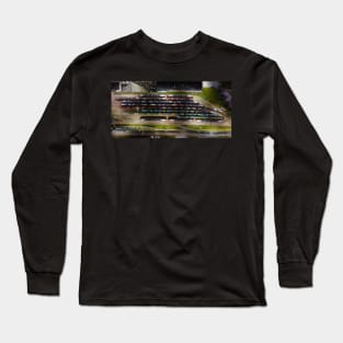 Night aerial view of tram depot Long Sleeve T-Shirt